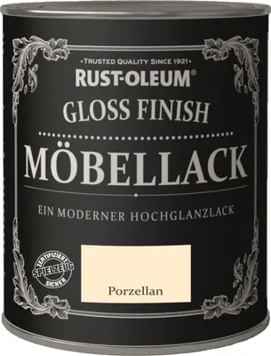 Produktbild von Rust-Oleum Gloss Finish Möbellack hochglanz versch. Farben 750ml, Farbton:Porzellan