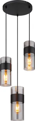 Produktbild von Globo Lighting Hängeleuchte Metall schwarz matt, 3x E27
