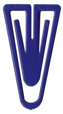 Produktbild von Büroklammern Plastiklips 35mm VE=100 Stück blau