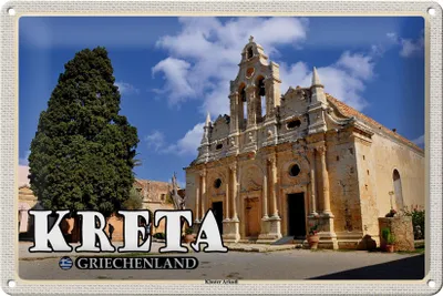 Produktbild von Blechschild Reise 30x20cm Kreta Griechenland Kloster Arkadi