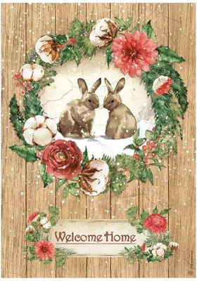 Produktbild von STAMPERIA A4 Reispapier Decoupage Bastelpapier, Romantic Home Hasen