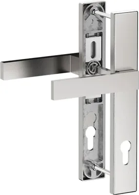 Produktbild von Terrassentür- Rollladengriff Edelstahl-Optik - 92mm Schmalrahmengarnitur 55-70mm