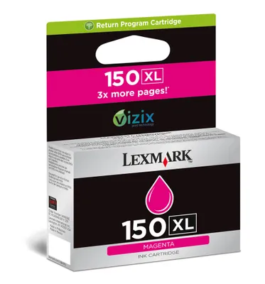 Obrázok produktu pre Lexmark 14N1616E, Vysoký (XL) výnos, Purpurová, Atrament na pigmentovej báze, 1 kusov
