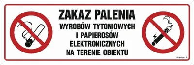 Obrázok produktu pre Zákaz fajčenia v priestoroch 300 X 100 informačná nálepka