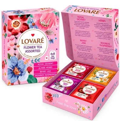 Produktbild von Lovare Blumentee Assortie in Teebeutel 32*1,5g