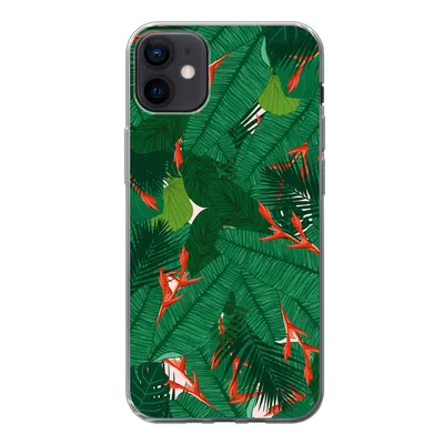 Produktbild von MuchoWow® Handyhülle Schutzhülle Hülle für iPhone 12 mini Blumen - Blätter - Muster Silikon Softcase Handy Hülle - Bild