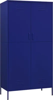 Obrázek produktu pro vidaXL Šatní skříň námořnická modrá 90x50x180 cm ocelová