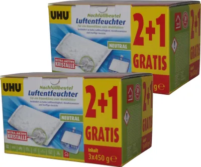 Produktbild von 6x450g UHU Luftentfeuchter Nachfüllbeutel