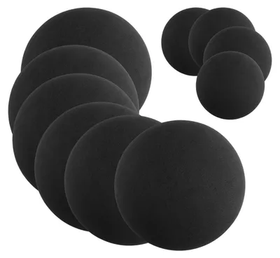 10er-Pack runde Filzuntersetzer, schwarz, Ø 10 cm, saugfähig, wiederverwendbar