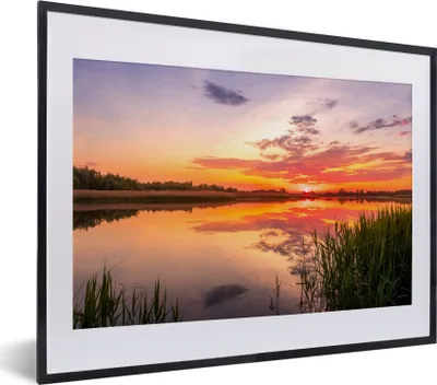 Produktbild von MuchoWow® Gerahmtes Poster Wasser - Luft - Natur 40x30 cm - Poster mit Schwarzem Bilderrahmen Wandposter Rahmen Foto Bilder - Bilderrahmen - Poster im Rahmen