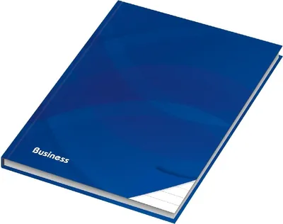 Produktbild von Notizbuch A4 Business blau liniert 96 Blatt Packung mit 4 Stück