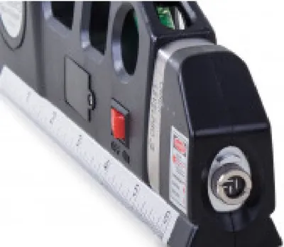 Produktbild von Laser-Wasserwaage mit Lineal 250cm - Wasserwaage Laser - Wasserwaage 200cm