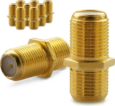 Produktbild von 10x F Verbinder Sat Kupplung Antennen Koaxialkabel Kabel Adapter Buchse Koaxial