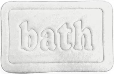 Produktbild von Badematte Memory Foam TODAY Utility, 40 x 60 cm, Weiß, Polyester und PVC Antirutsch