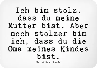 Produktbild von Mr. & Mrs. Panda magnet Ich bin stolz, dass... - Weiß - Geschenk, haftmagnet, Oma, Sprüche, whiteboardmagnet, zettelhalter, Mama, Kühlschrankmagnet, stolz, schöner Spruch