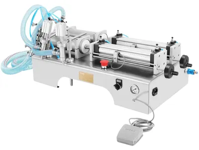 Produktbild von VEVOR 100-1000ml Pneumatische Flüssigkeitsfüllmaschine Zwei Düsen Flaschenfüller für Flüssigkeit Saftfüller für Flüssigkeit, 10-1000 mL, Doppelkopf