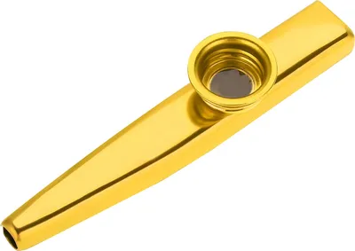 Immagine prodotto di Durevole metallo kazoo flauto bocca strumento musicale accessorio (oro)