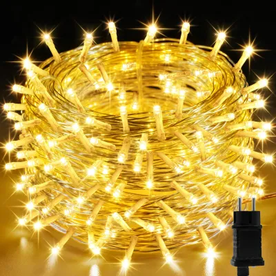 Lichterkette 300 LEDs 33m warmweiß DC 31V 8 Programme