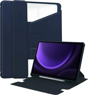 Produktbild von Samsung Galaxy Tab S10 FE / S9 FE Hülle - Coverup 360° Rotating Folio Klapphülle mit Schlaf/Wach-Funktion - Dunkelblau