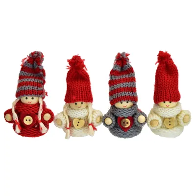 Productafbeelding van Gehaakte poppen, 4 stuks, 8 cm