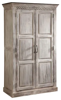 Immagine prodotto di MASSIVMOEBEL24 | CASTLE-ANTIK #221 Armadio in legno di acacia / mango - cerato 105x50x180