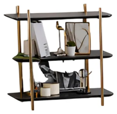 Image de Ensemble moderne pour salon : meuble TV, table basse, fauteuil et 2 étagères