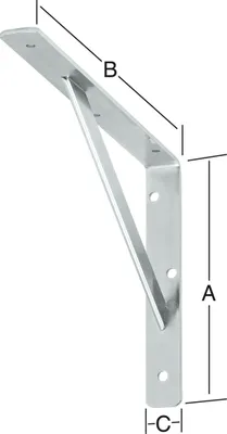 Immagine prodotto di Staffa a barra zincata 500 x 330 mm N. 159500Z