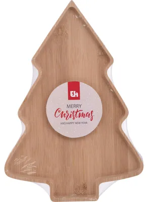 Produktbild von Servierplatte aus Holz Weihachtsbaum XMAS