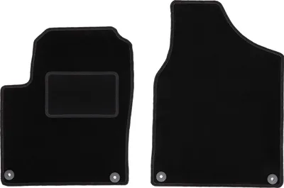 Obrázek produktu pro Přední velurové autokoberce na míru pro Volkswagen Sharan I (1995-2010, minivan) černé, sada 2 ks, s úchyty
