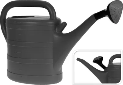 Produktbild von Pro Garden Gieskanne - anthrazit - Kunststoff - 10L - Mit Spruhkopf