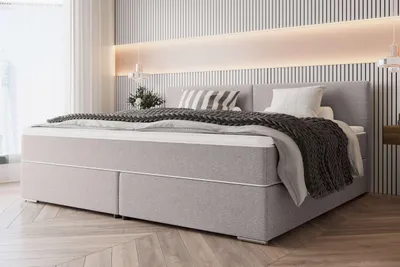 Produktbild von 99rooms Phönix Familienbett Boxspringbett 220×200 cm Webstoff MALMO_NEW Hellgrau