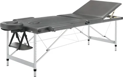 Produktbild von vidaXL Massagetisch mit 3 Zonen Aluminiumrahmen Anthrazit 186×68 cm