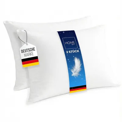 Produktbild von 40x80 cm Federkissen Kissen Feder Daunenkissen Kopfkissen 600g weiß