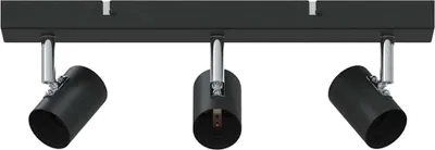 Produktbild von vidaXL Deckenstrahler mit Strahlern Schwarz 38 x 6,5 x 11,5 cm Metall