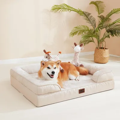 Produktbild von Hundebett - Hundekorb - Tierbett - Hundekissen - Hundesofa - Orthopädisch - Memory-Schaum - Waschbare Bezüge