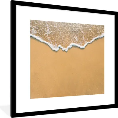 Produktbild von MuchoWow® Gerahmtes Poster Strand - Sommer - Meer 40x40 cm - Poster mit Schwarzem Bilderrahmen Wandposter Rahmen Foto Bilder - Poster - Plakat im Rahmen