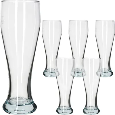 Produktbild von 6er Set Sepp Weizenbiergläser 0,5 L geeicht aus Klarglas Weißbier