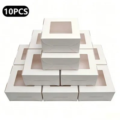 Obrázok produktu pre Sada 10 dezertných pohárikov Flipcup, s priehľadným okienkom, kartónová krabička, 16 x 16 x 7,5 cm