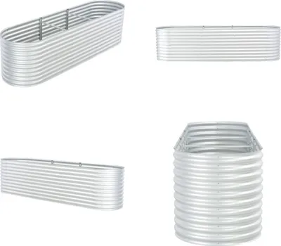 Produktbild von vidaXL Garten Hochbeet 320x80x81 cm Verzinkter Stahl Silbern - Garten-Hochbeet - Garten-Hochbeete - Hochbeet - Hochbeete