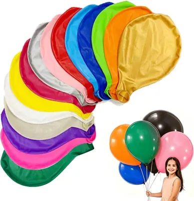 Imagen del producto de Globos de látex grandes, de 90 cm de diámetro, 15 unidades, en colores variados, para la decoración de fiestas