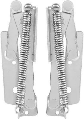 Immagine prodotto di Cerniera a molla a gas chiusa per armadi e ante di armadi con funzione soft-close, in acciaio inossidabile.