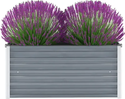 Produktbild von "2026 Promotion" Garten-Hochbeet - Pflanzkasten - Verzinkter Stahl 100x40x45 cm - Grau - Beete CC26341