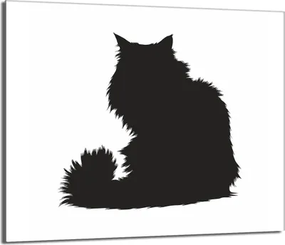 Produktbild von Herdabdeckplatte 60x52 Glaskeramikkochfeld Abdeckung Spritzschutz Glasplatte Deko Schneidebrett, Katze Weiß