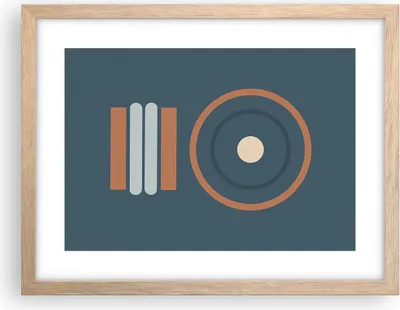 Produktbild von Gerahmtes Poster - Rahmen in heller Eiche - Abstrakt modern Muster - 40x30 cm - Wand Bild - Wanddeko - Wandbilder - Kunstposter - Wandposter - Bilderrahmen - Bilder - Kunstdruck - P2NAA40x30-4567