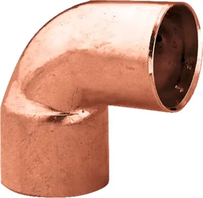 Imagen del producto de Codo de 90° en cobre, para conexión macho/hembra, soldable, de 18 x 18 mm
