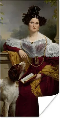 Produktbild von MuchoWow® Poster Porträt von Alida Christina Assink - Gemälde von Jan Adam Kruseman 80x160 cm - Kinderzimmer
