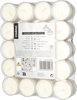 Produktbild von 23040 Teelichte Ø 38 mm · 19 mm weiss in Polycarbonathülle