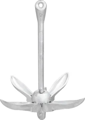 Produktbild von vidaXL Klappanker Silbern 3,2 kg Temperguss