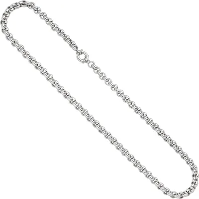 Produktbild von 6mm Erbskette Halskette Weißgoldkette Halsschmuck aus 585 Gold Weißgold 45cm