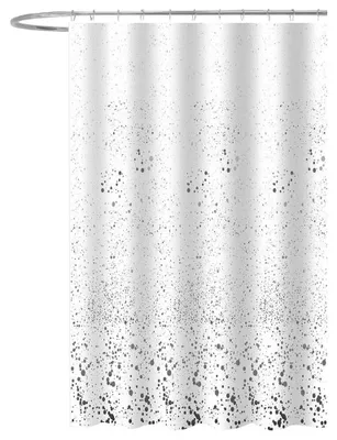 Obrázok produktu pre Sprchový záves 180x180cm, polyester, biely, dekor